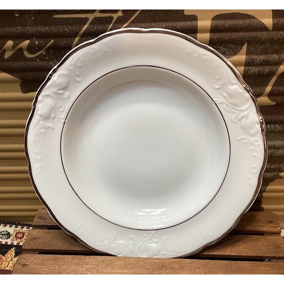 Walbrzych China Made In Poland Large Rimmed Bowl Set of 8 Plus1 Dinner Plate - Picture 8 of 14